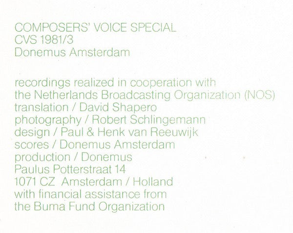 Jan van Vlijmen : Quaterni / Wind Quintet II (LP, Album)