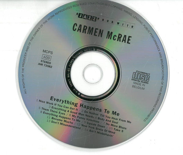 Carmen McRae : Everything Happens To Me (CD, Album)