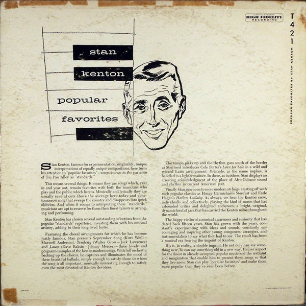 Stan Kenton : Popular Favorites By Stan Kenton (LP, Album, RP)