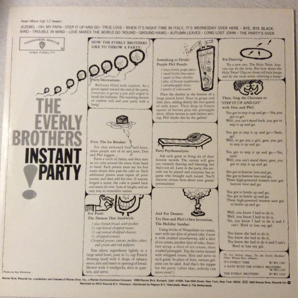 Everly Brothers : Instant Party! (LP, Album, RE)