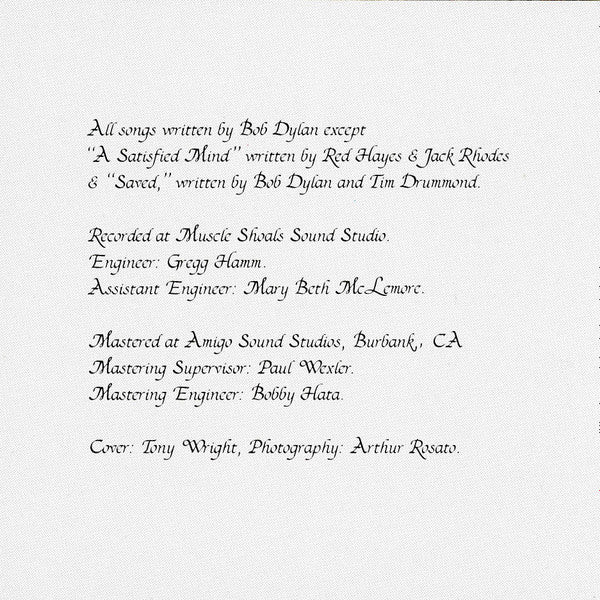 Bob Dylan : Saved (CD, Album, RE)