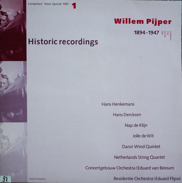 Willem Pijper : Historic Recordings (2xLP, Comp)