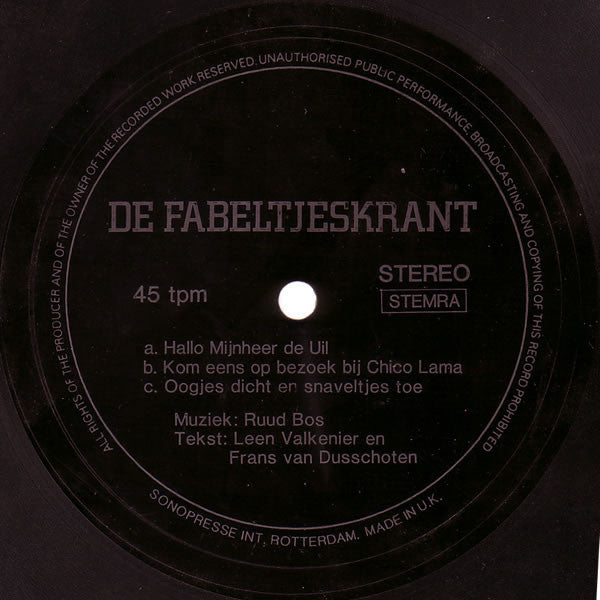 De Fabeltjeskrant : De Fabeltjeskrant (Flexi, 7", S/Sided)