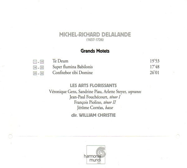 Michel Richard Delalande - Les Arts Florissants, William Christie : Te Deum (CD, RE)