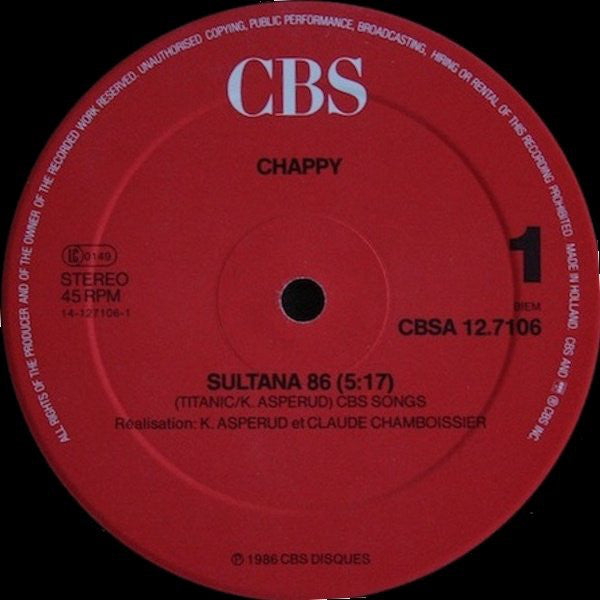 Chappy (5) : Sultana 86 (12")
