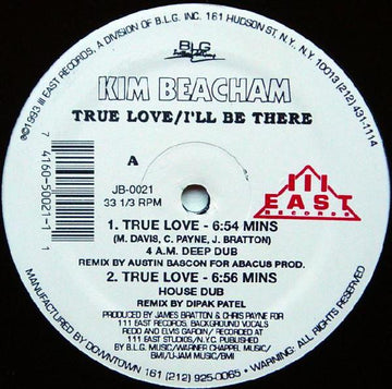 Kim Beacham : True Love / I'll Be There (12")