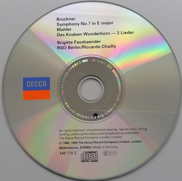 Anton Bruckner - Radio-Symphonie-Orchester Berlin, Riccardo Chailly : Symphony No.7 (CD)