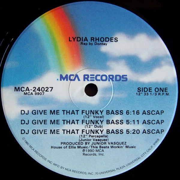 Lydia Rhodes : DJ Give Me That Funky Bass (12")