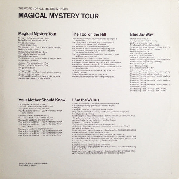 The Beatles : Magical Mystery Tour (LP, Album, RE, Yel)