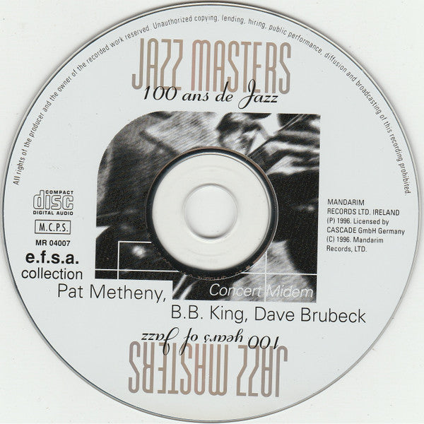 Pat Metheny, B.B. King, Dave Brubeck : Jazz Masters (100 Ans De Jazz) - Concert Midem (CD, Album)