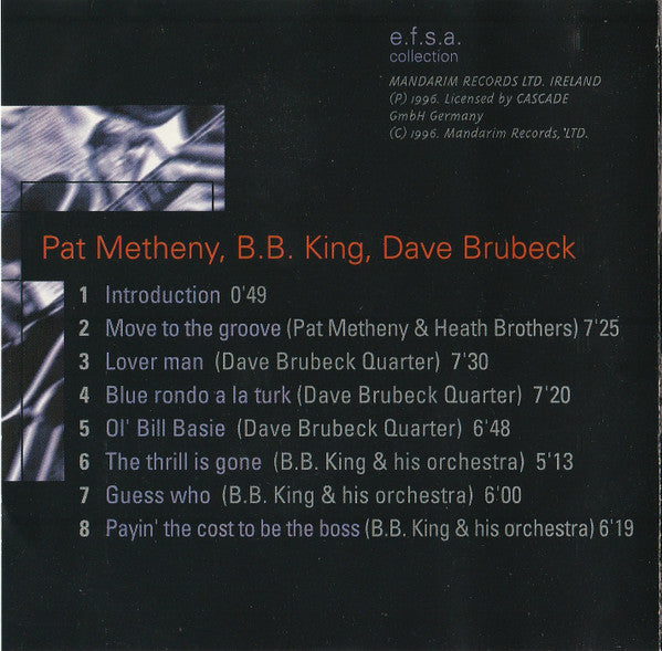 Pat Metheny, B.B. King, Dave Brubeck : Jazz Masters (100 Ans De Jazz) - Concert Midem (CD, Album)