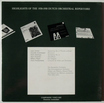 Various : Highlights Of The 1930-1950 Dutch Orchestral Repertoire (2xLP, Comp)