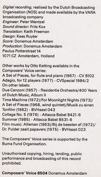 Otto Ketting : The Light Of The Sun (LP)