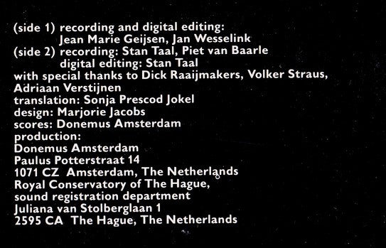 Rudolf Escher / Jan van Vlijmen : Trio / Faithful (LP)