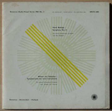 Henk Badings / Willem Van Otterloo : Symphony No. 8 / Symphonietta For Wind Instruments (10")