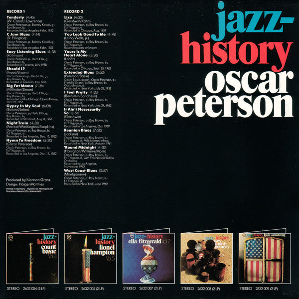 Oscar Peterson : Jazz History Vol. 6 (2xLP, Comp)