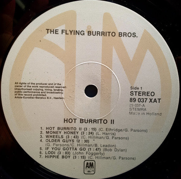 The Flying Burrito Bros : Hot Burrito 2 (LP, Comp)