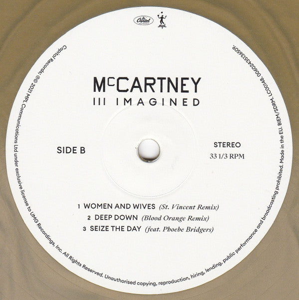 Paul McCartney : McCartney III Imagined (2xLP, Album, Ltd, Gol)