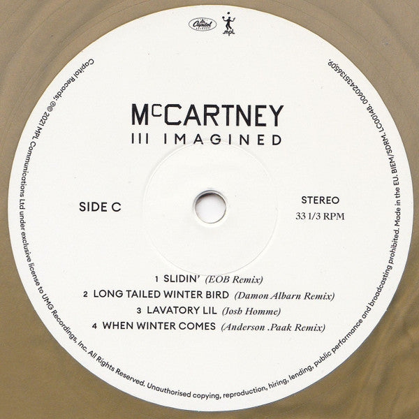 Paul McCartney : McCartney III Imagined (2xLP, Album, Ltd, Gol)