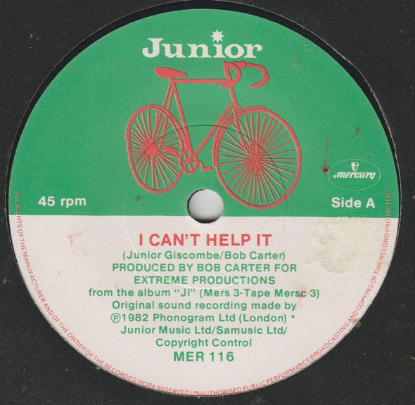 Junior (2) : I Can't Help It (7")