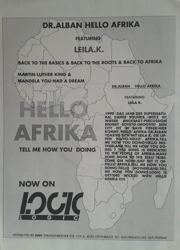 Dr. Alban : Hello Africa (12", Promo)