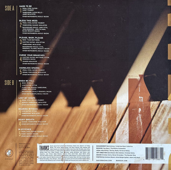 David Bazan : Curse Your Branches (LP, Album)