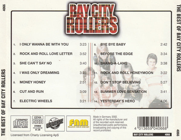 Bay City Rollers : The Best Of Bay City Rollers (CD, Comp)