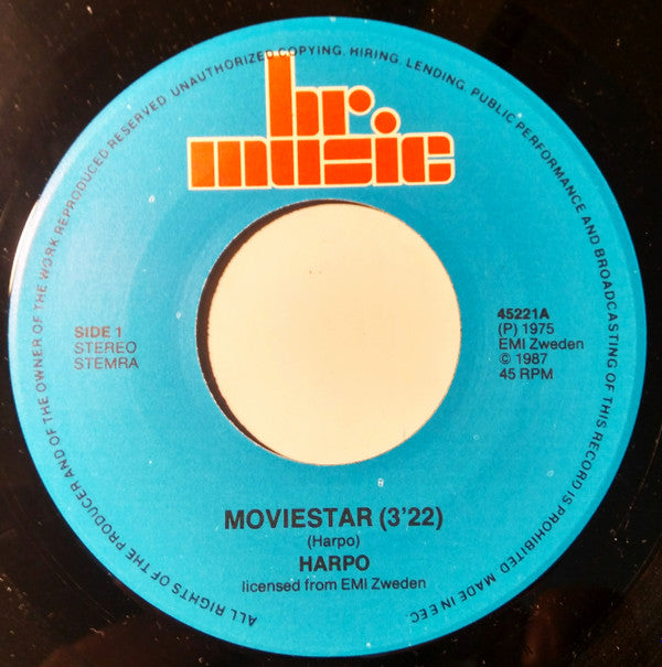 Harpo : Movie Star / Motorcycle Mama (7", Single)