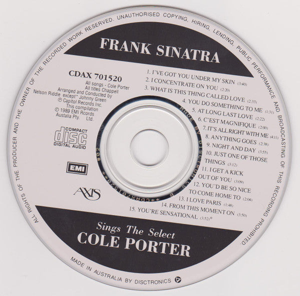 Frank Sinatra : Sings The Select Cole Porter (CD, Comp)