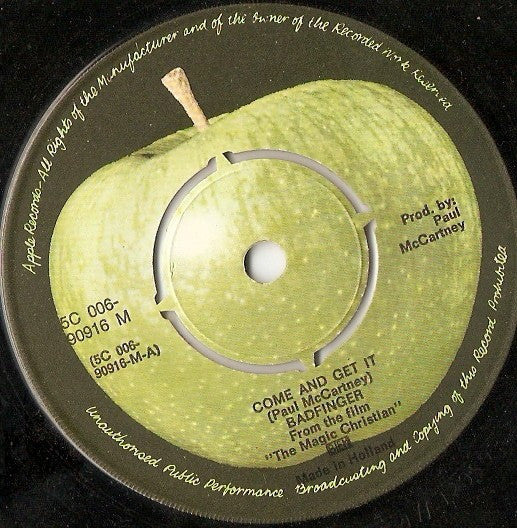 Badfinger : Come And Get It / Rock Of All Ages (7", Single, Mono)