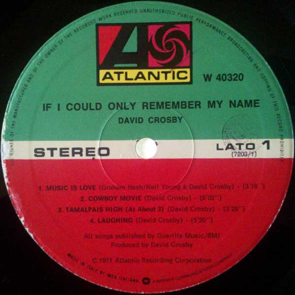 David Crosby : If I Could Only Remember My Name (LP, Album, RE, Gat)