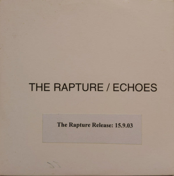 The Rapture : Echoes (CD, Album, Promo)