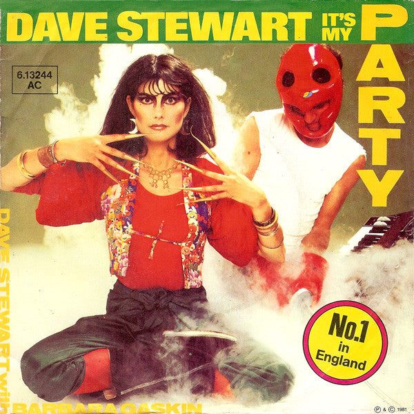 Dave Stewart With Barbara Gaskin* : It's My Party (7", Single, RP)