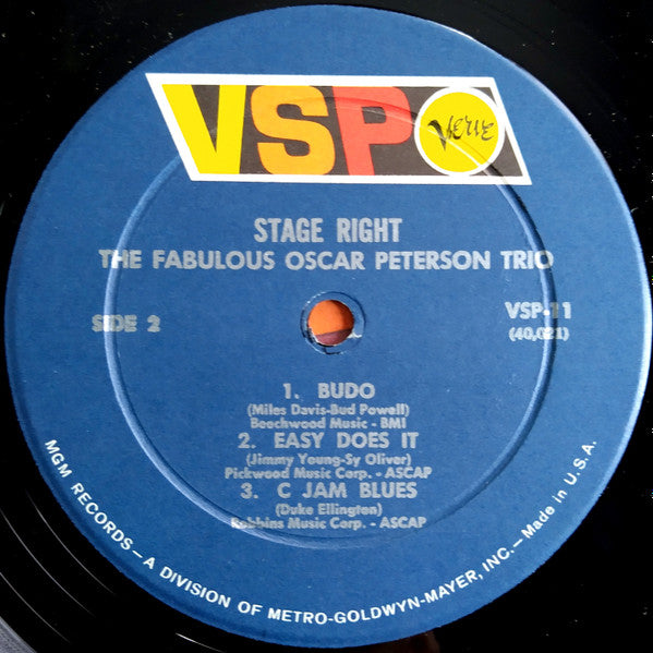 The Fabulous Oscar Peterson Trio* : Stage Right (LP, Comp, Mono)