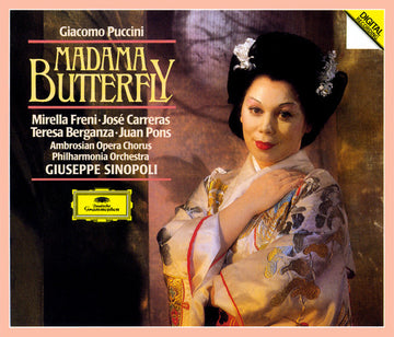 Giacomo Puccini, Giuseppe Sinopoli, Mirella Freni, José Carreras, Teresa Berganza, Juan Pons, The Ambrosian Opera Chorus & Philharmonia Orchestra : Madama Butterfly (3xCD)