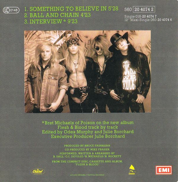 Poison (3) : Something To Believe In (CD, Maxi)