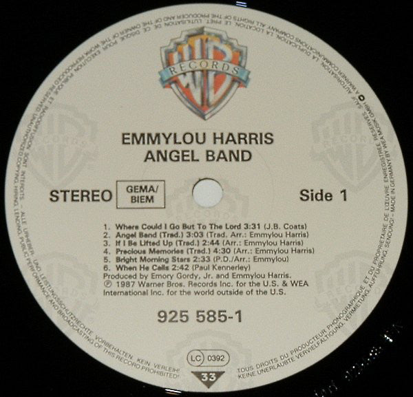 Emmylou Harris : Angel Band (LP, Album)