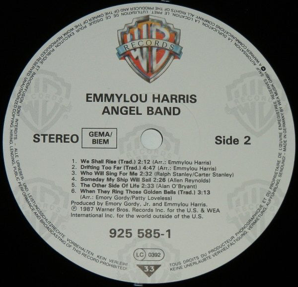 Emmylou Harris : Angel Band (LP, Album)