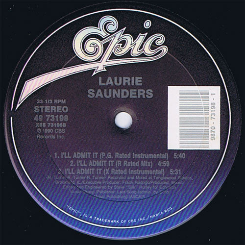 Laurie Saunders : I'll Admit It (12", Maxi)