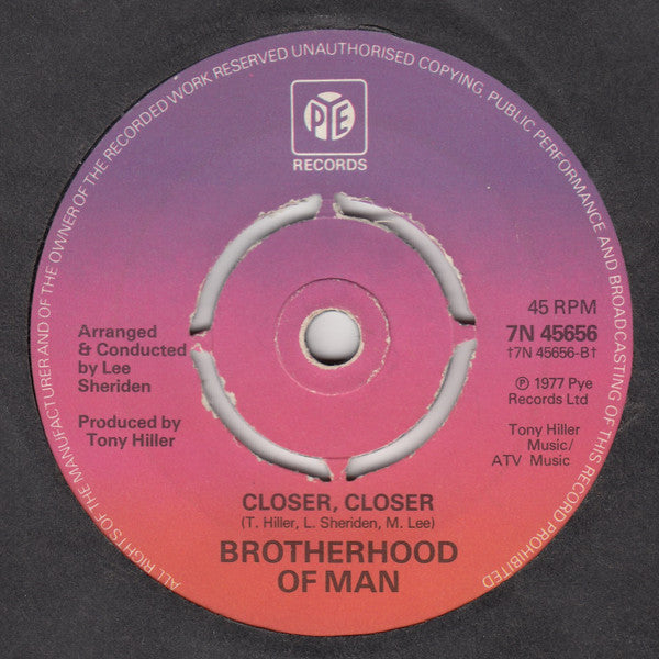 Brotherhood Of Man : Oh Boy (The Mood I'm In) (7", Single, Kno)