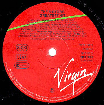 The Motors : The Motors Greatest Hit (LP, Comp)