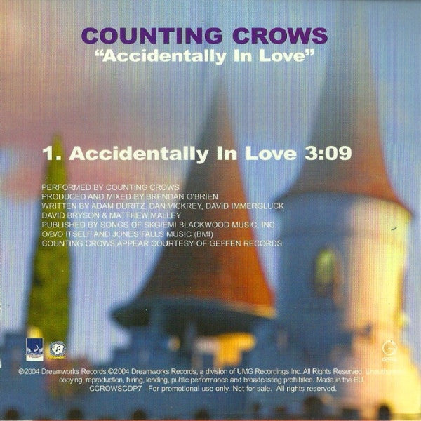 Counting Crows : Accidentally In Love (CD, Single, Promo)