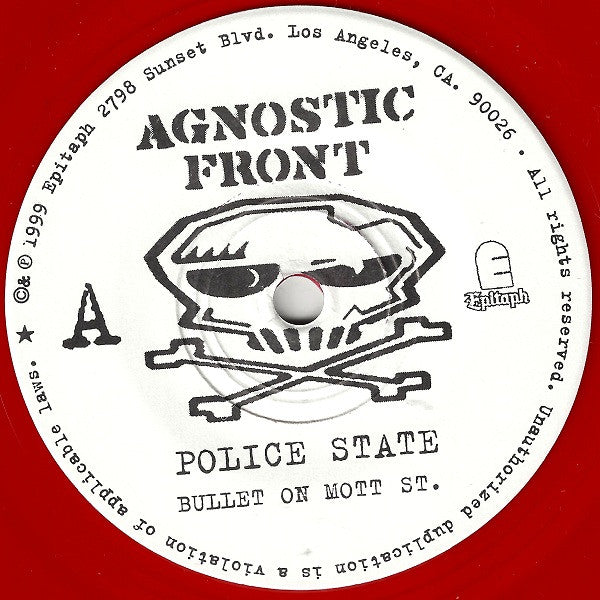 Agnostic Front : Police State (7", Single, Red)