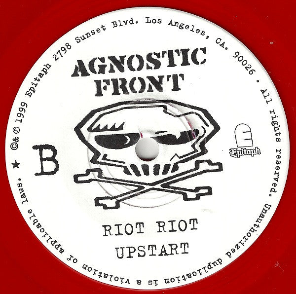 Agnostic Front : Police State (7", Single, Red)