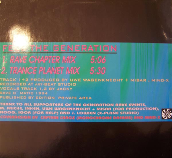 Mind-X* : Feel The Generation (12")