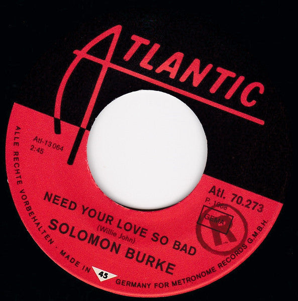 Solomon Burke : Need Your Love So Bad / Party People (7", Single)