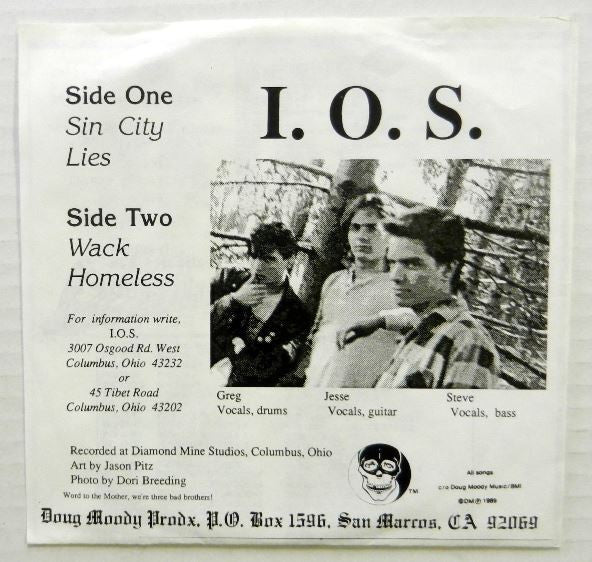 Infants Of Sin : Sin City (7", Ltd, Blu)