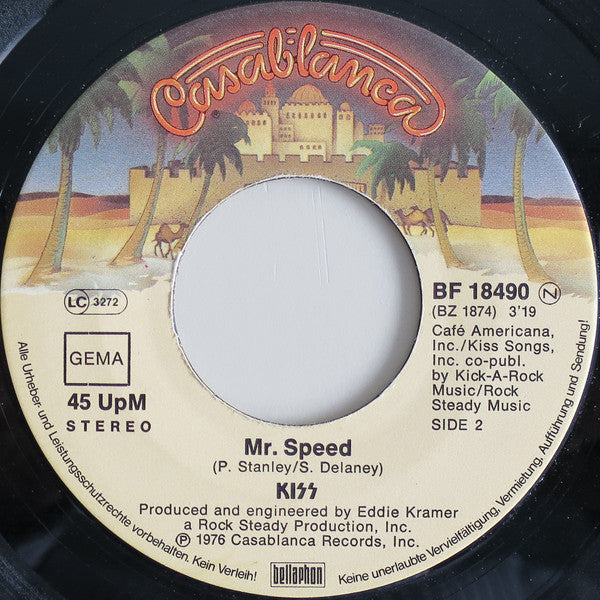 Kiss : Hard Luck Woman (7", Single)