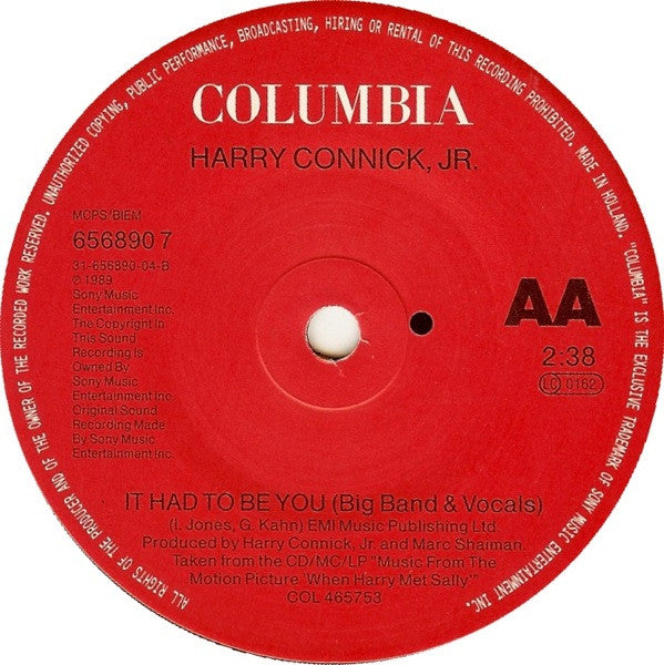 Harry Connick, Jr. : Recipe For Love / It Had To Be You (7")