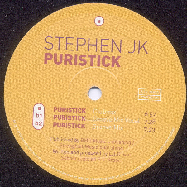 Stephen J. Kroos : Puristick (12")